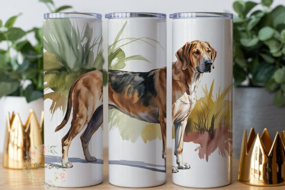 Bloodhound Dog Watercolor 20oz Wrap Graphics & Tumbler Wraps