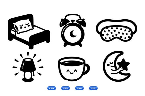 Cozy Sleep Icons SVG Collection: Brand Designer Review for Crafts