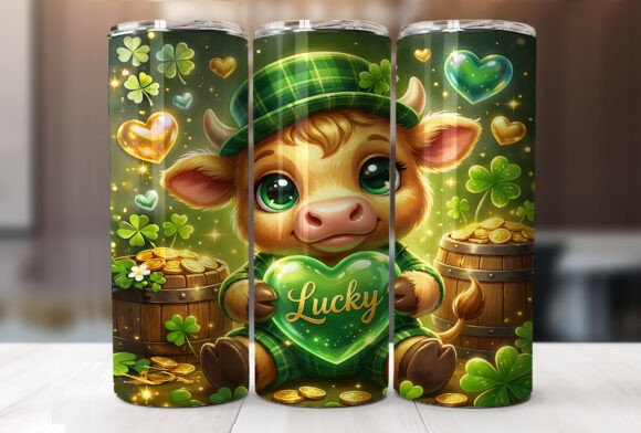 Cute Irish Highland Cow Lucky Tumbler Graphics and Tumbler Wraps Review