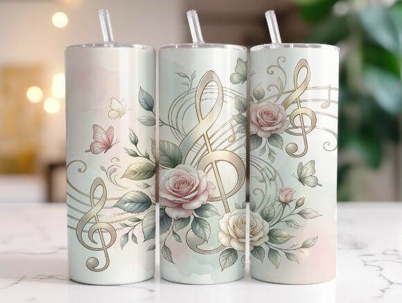 Floral Music Notes 20oz Tumbler Wrap Review for Graphics Sellers