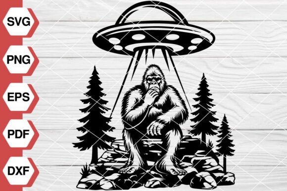 Funny Bigfoot SVG, PNG: Editorial Graphics & Illustrations