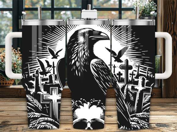 Gothic Church Raven Moon Graphics