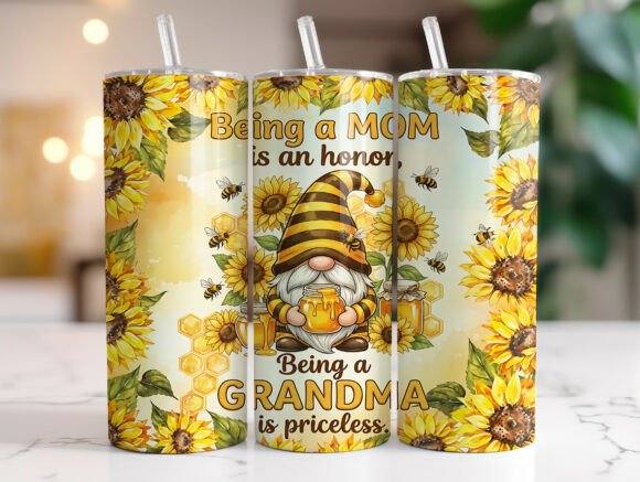 Grandma Gnome Floral Bee Tumbler Graphics Review