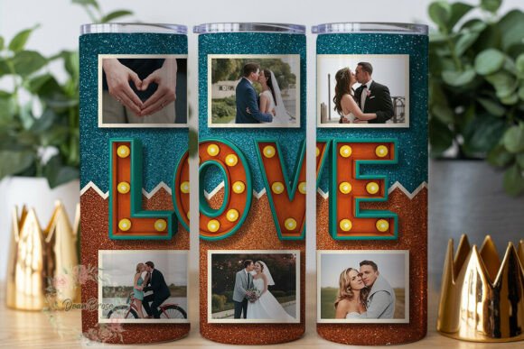 Love Story Photo Collage 20oz Tumbler