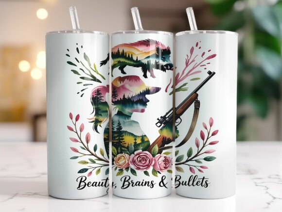Pink Camouflage Hunting 20oz Tumbler PNG: Graphics & Wraps
