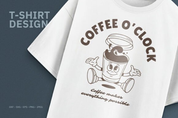 Retro Coffee Mascot: T-Shirt Designs & Graphics Review