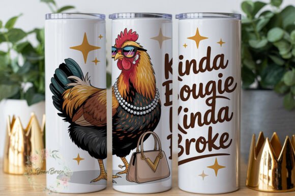 Sassy Chicken Bougie: Tumbler Wrap Graphics
