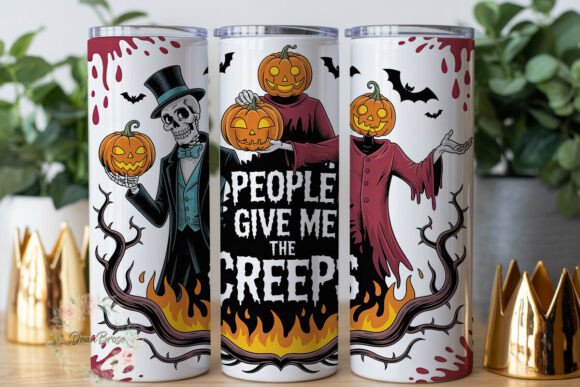 Spooky Halloween Horror Tumbler Wraps Graphics