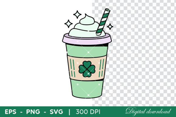 St Patrick Clover Milkshake Drink Cup: Graphics & Labels Amp