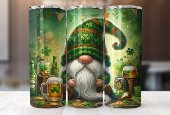 St. Patricks Gnome 20oz Tumbler Wrap Graphics