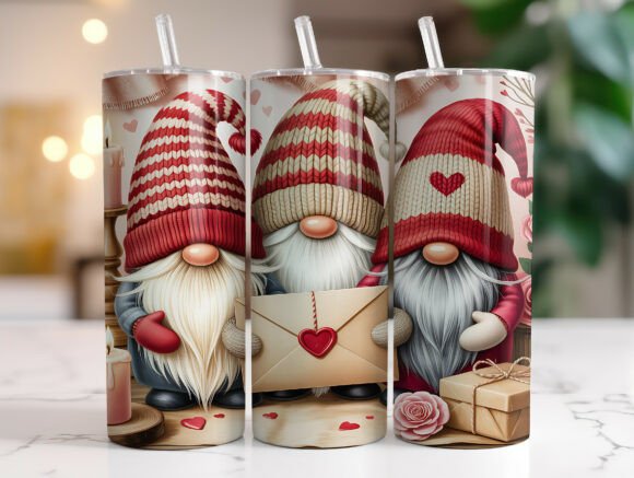 Valentine Gnome Hearts Tumbler Wrap Graphics Review