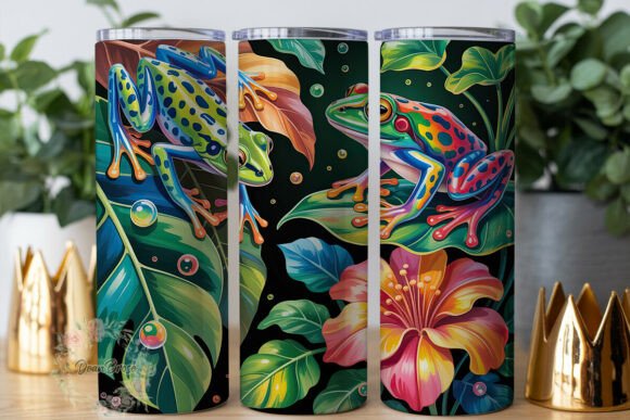 Vibrant Exotic Frog Nature 20oz Tumbler Graphics & Tumbler Wraps