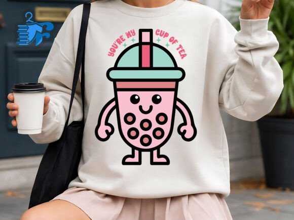 Youre My Cup of Tea Cute Boba Love Pun Graphics